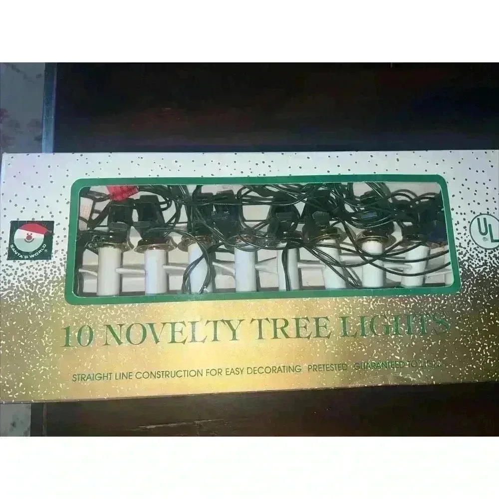 VTG Santas World Christmas Lights White Candles Flowers Adler 2 Boxes - Picture 1 of 3